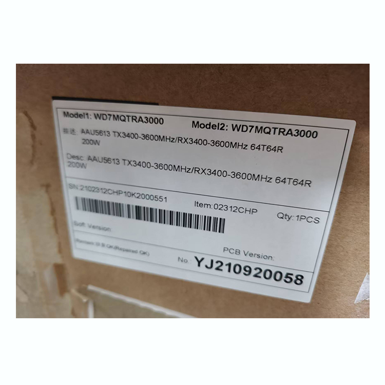 Huawei AAU5613 02312CHP TX3400-3600MHz/RX3400-3600MHz 64T64R 200w 02312CHN 3500A 64T64R 25i-eCPRI