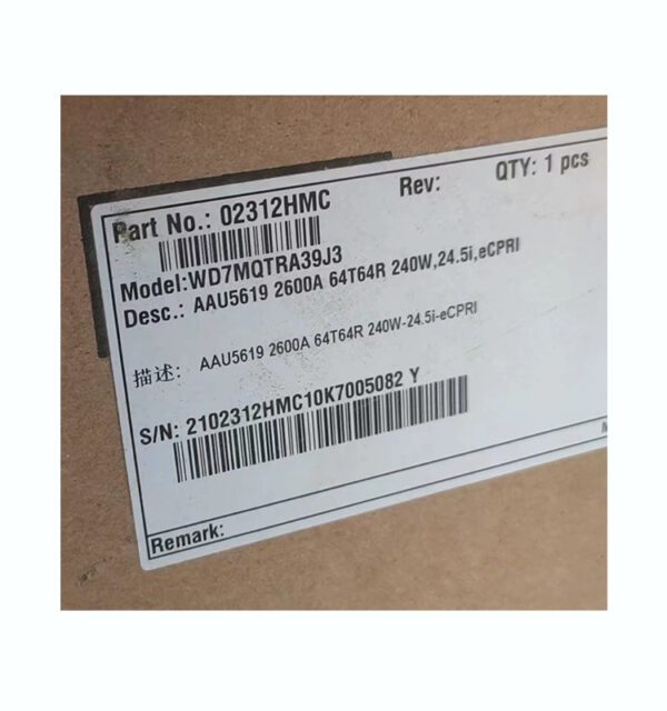 Original 5G AAU base Station AAU5636 02312RAY WD7MQTRA49JH AAU5619 02312HMC WD7MQTRA39J3 2600A 64T64R, 24.5i, eCPRI