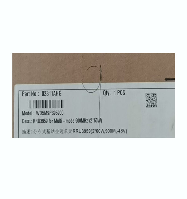 HUAWEI RRU3959 Remote Radio Unit 900MHZ(2*60W)  02311AHG WD5M9P395900 for DBS3900
